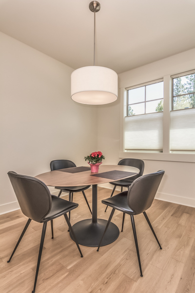 dining area in Lewis and Clark Park townhouse