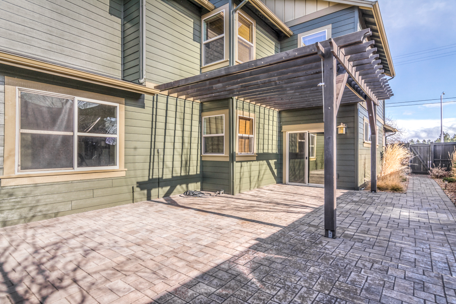 another view of the large paver patio on this NE Bend long term rental