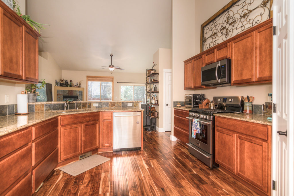 Spacious kitchen of furnished rental in northwest Bend