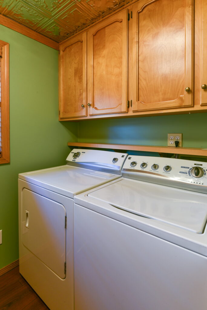Washer and dryer are included with this rental in midtown Bend